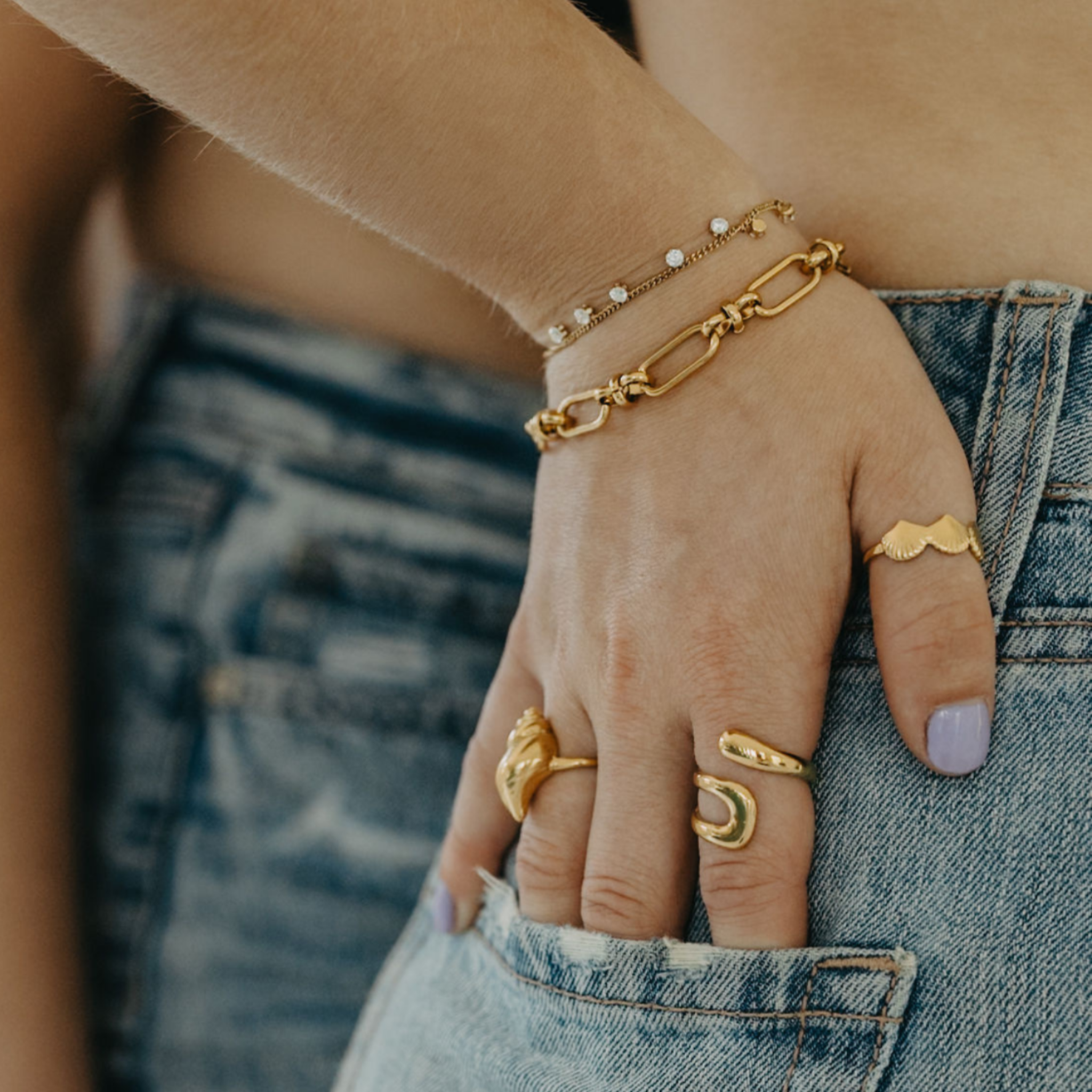 "Riviera" Knot Chain Bracelet