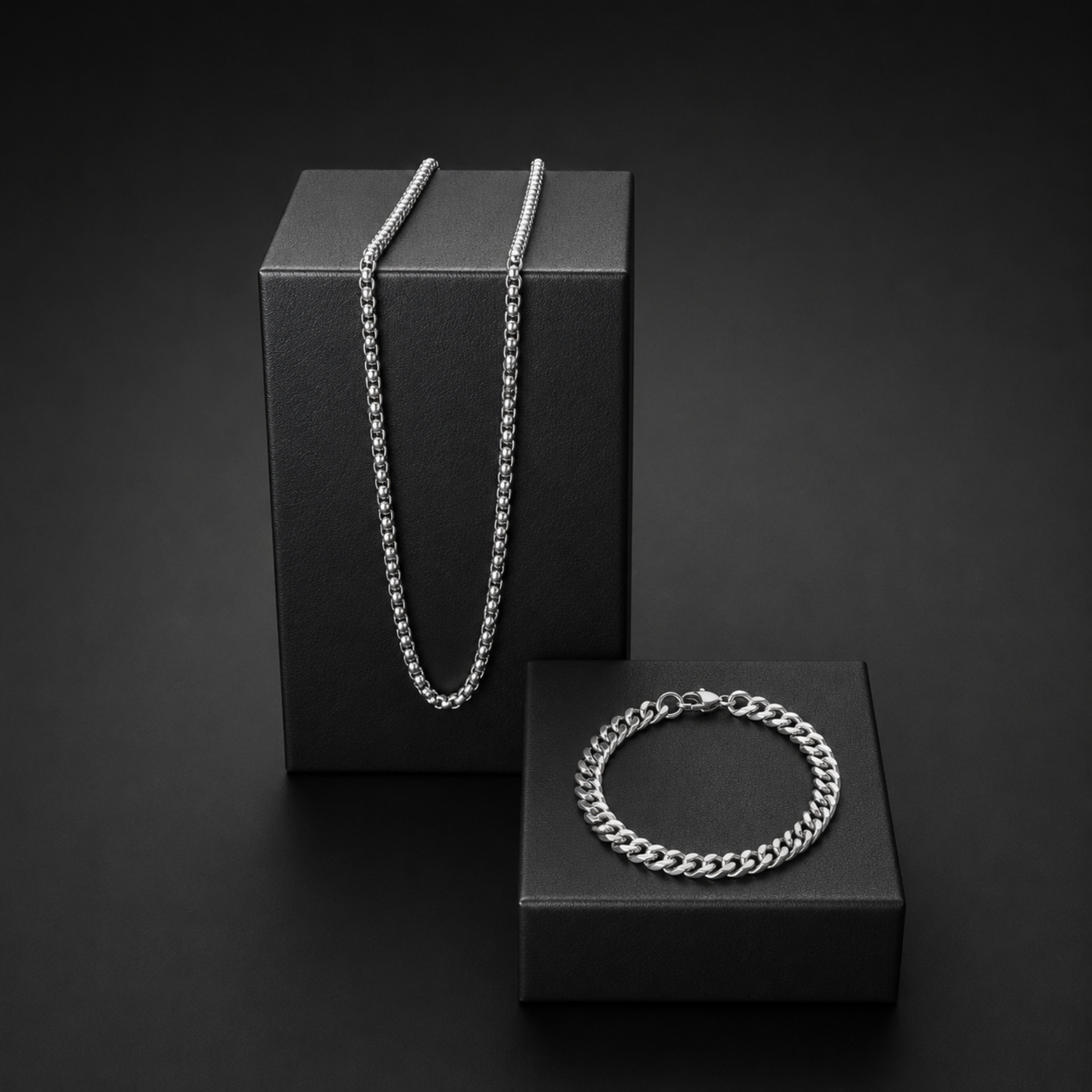 Dad Coastal Duo Set | 18K Gold PVD | Waterproof Necklace & Bracelet Gift Set