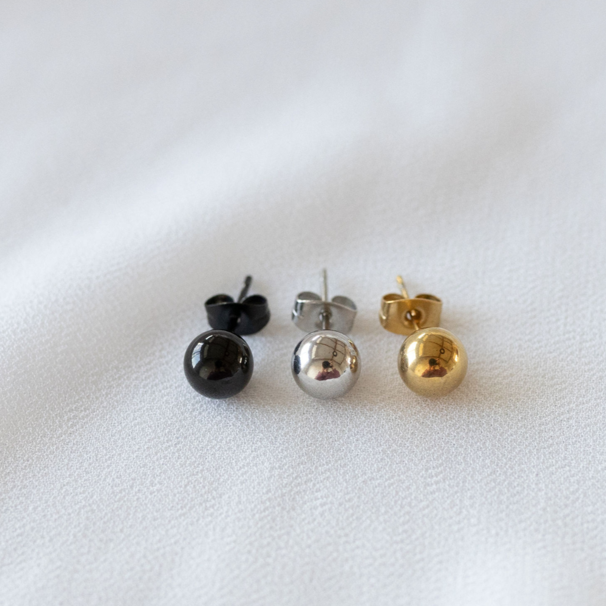 Morning Dew Ball Stud Earrings