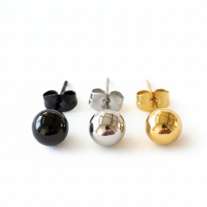 Morning Dew Ball Stud Earrings