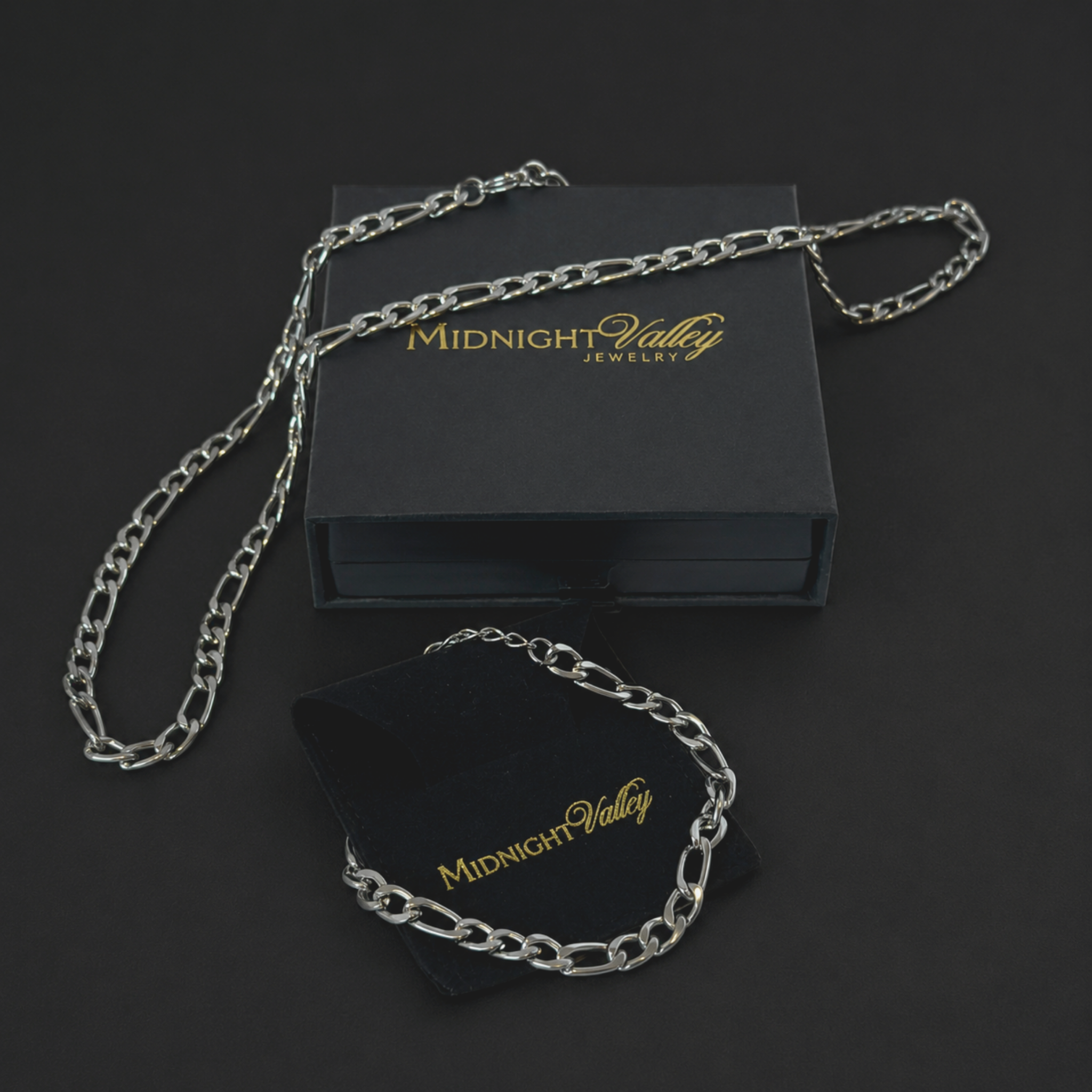 Dad Forge Duo Set | 18K Gold PVD | Waterproof Necklace & Bracelet Gift Set