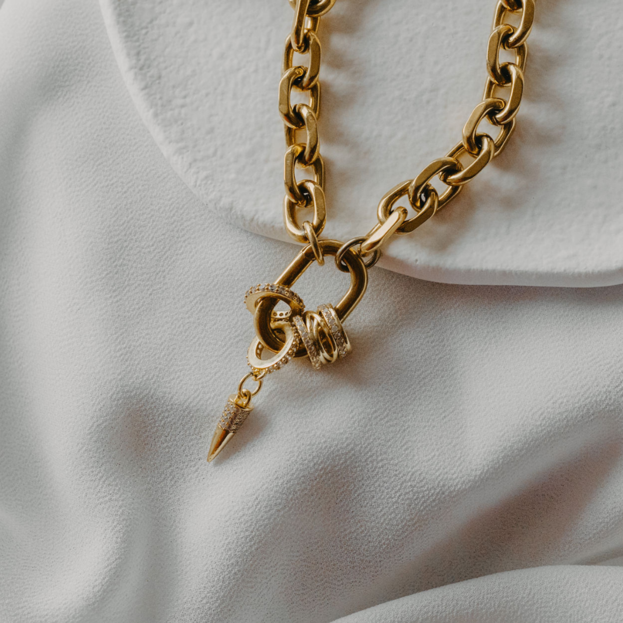 Golden Current Necklace