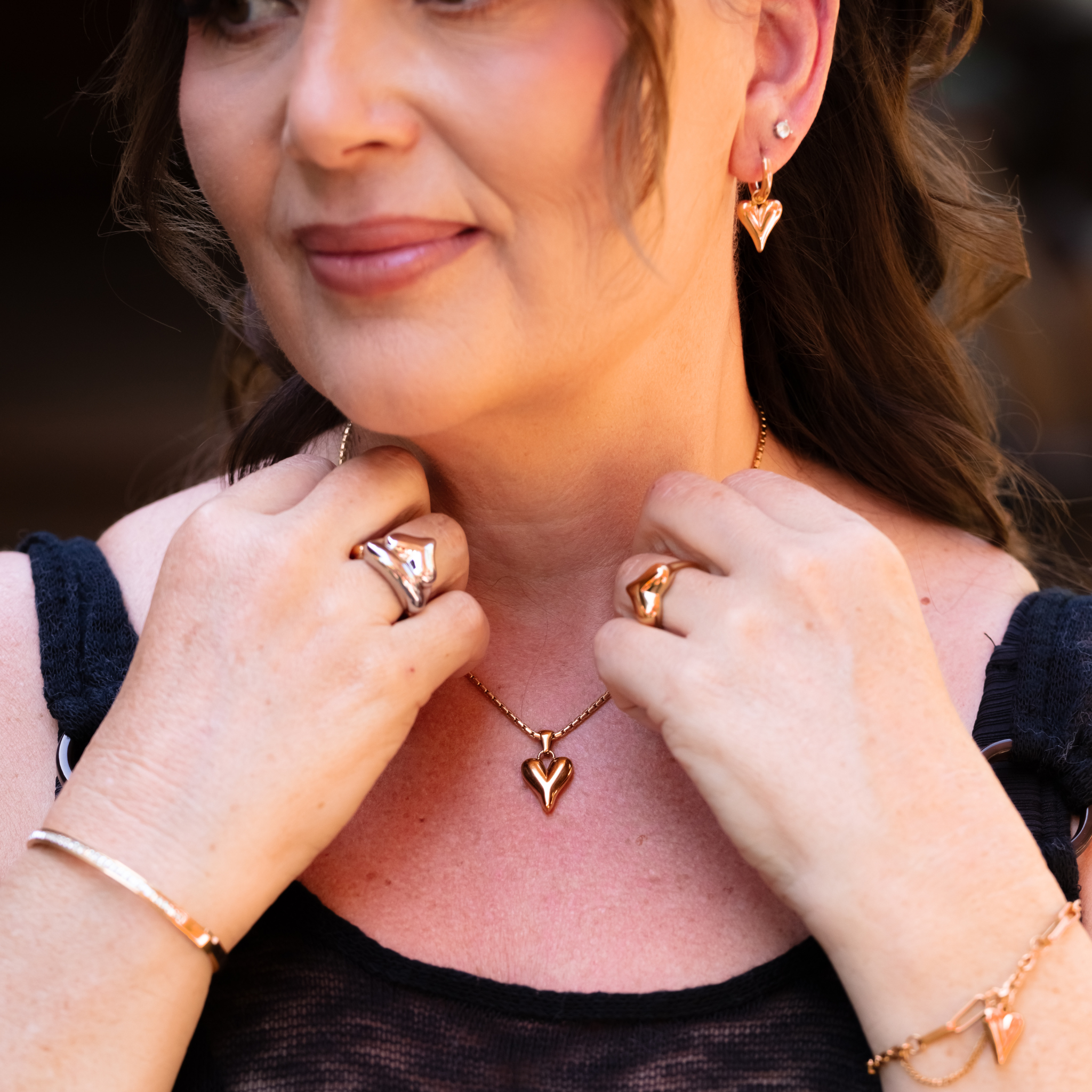 "Fluent Adoration" Heart Pendant Necklace