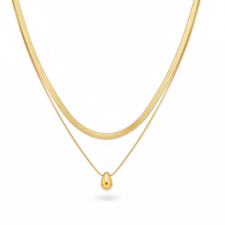 Midnight Mist Double Layer Necklace