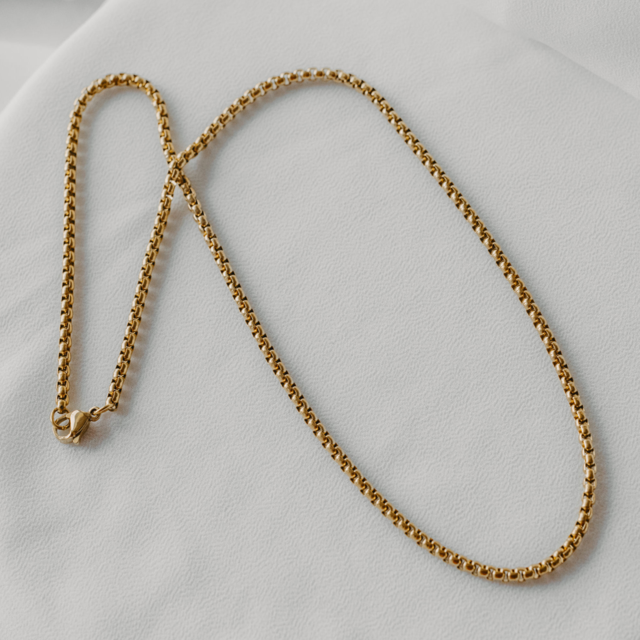 "Reefline" 4mm Rounded Box Chain Necklace