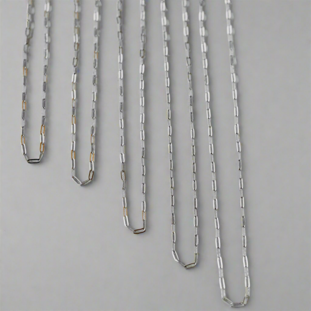 "SandSwept" 6.5mm Paperclip Chain Necklace