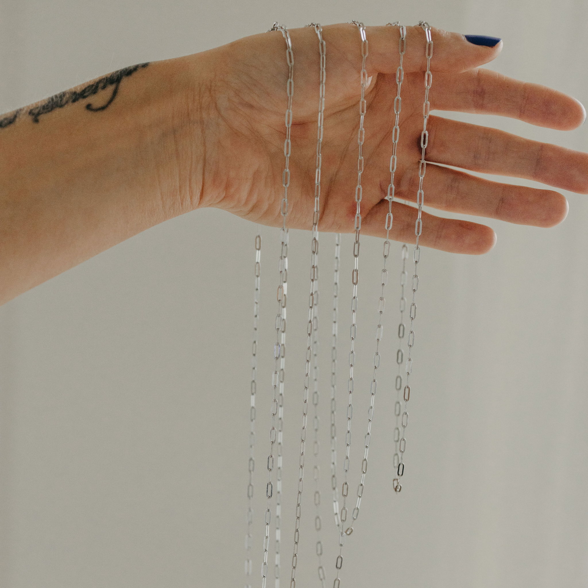"SandSwept" 6.5mm Paperclip Chain Necklace