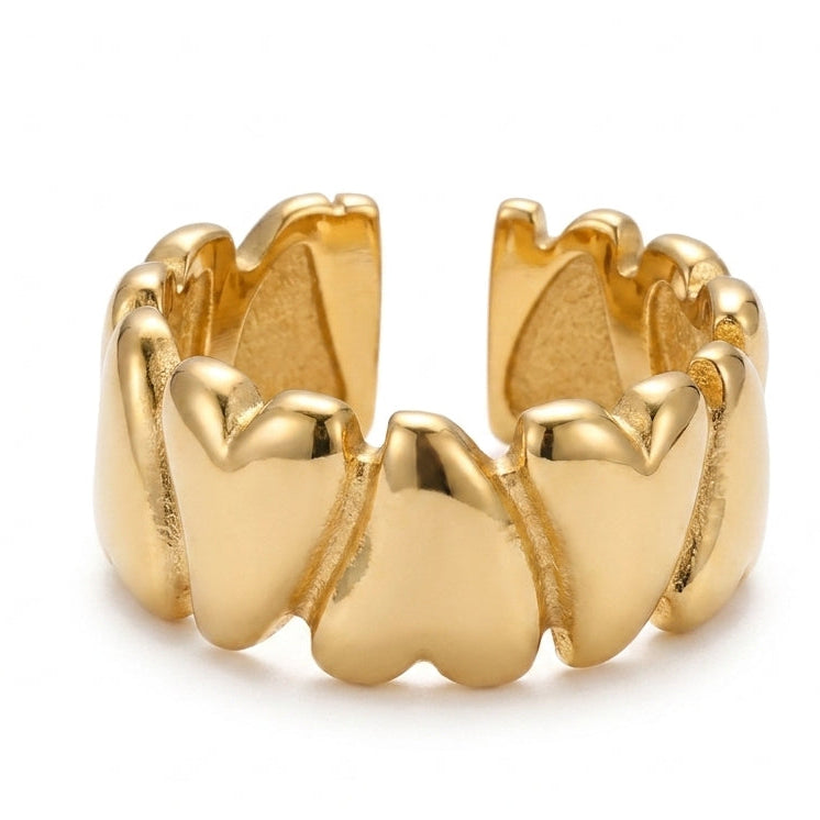 All Around Love Waterproof Gold Heart Ring