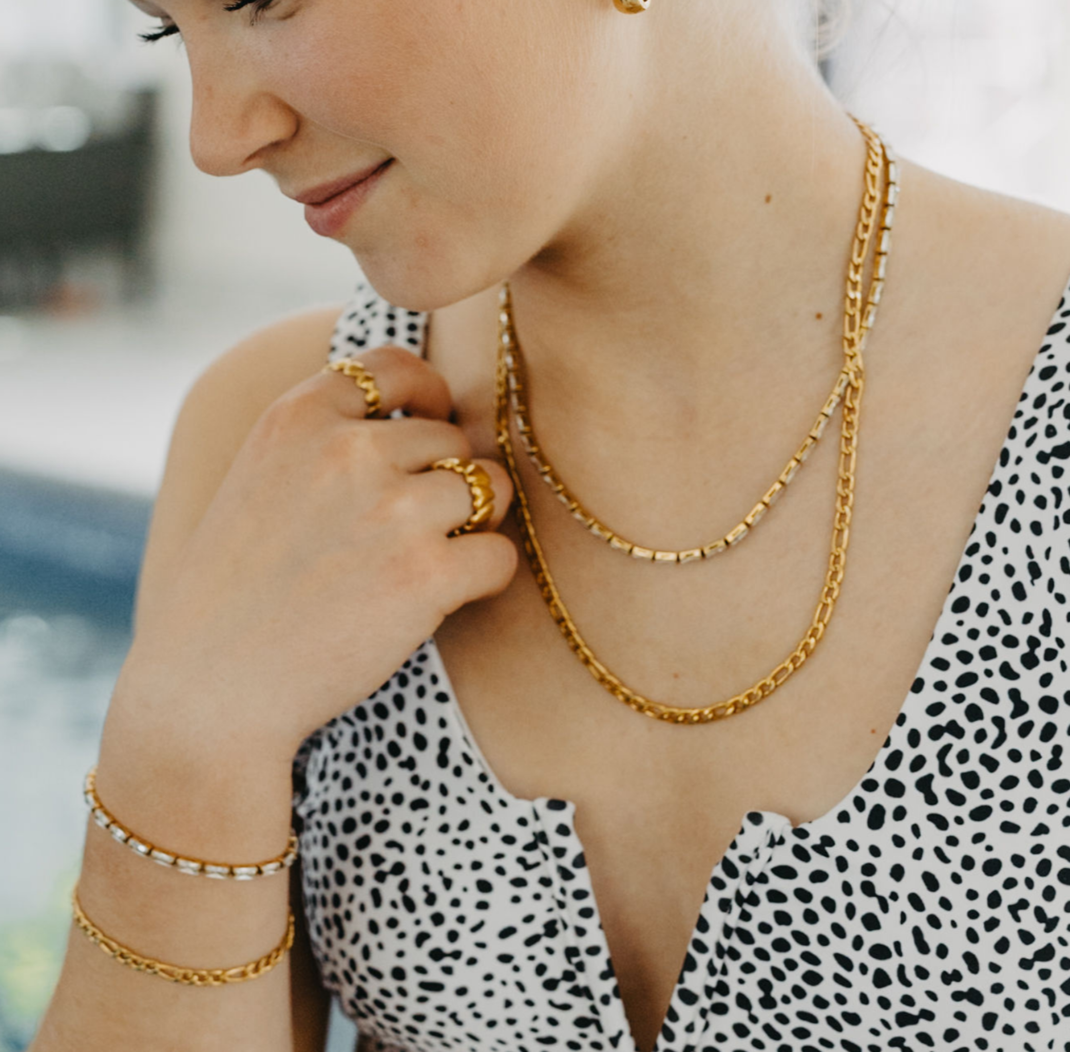 "Ariel" 4mm Figaro Bracelet
