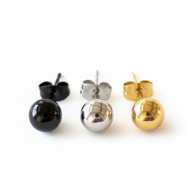 Morning Dew Ball Stud Earrings