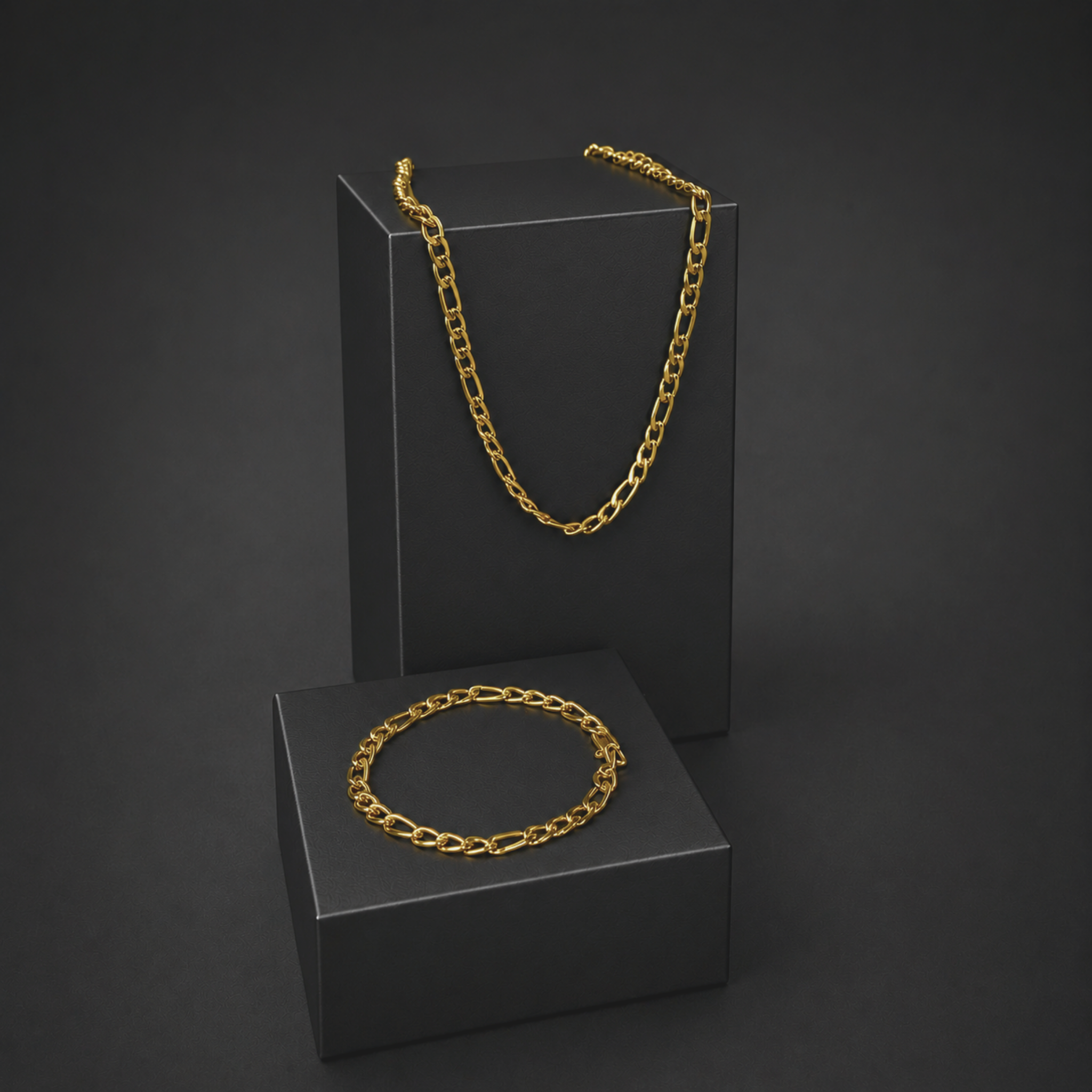 Dad Forge Duo Set | 18K Gold PVD | Waterproof Necklace & Bracelet Gift Set