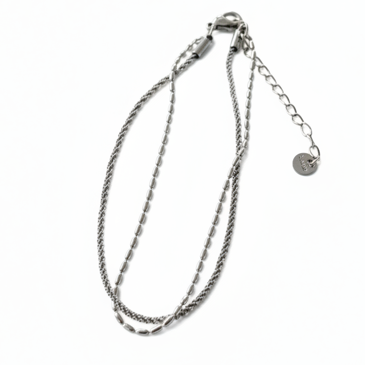 Cove Contrast Waterproof Gold Layered Anklet