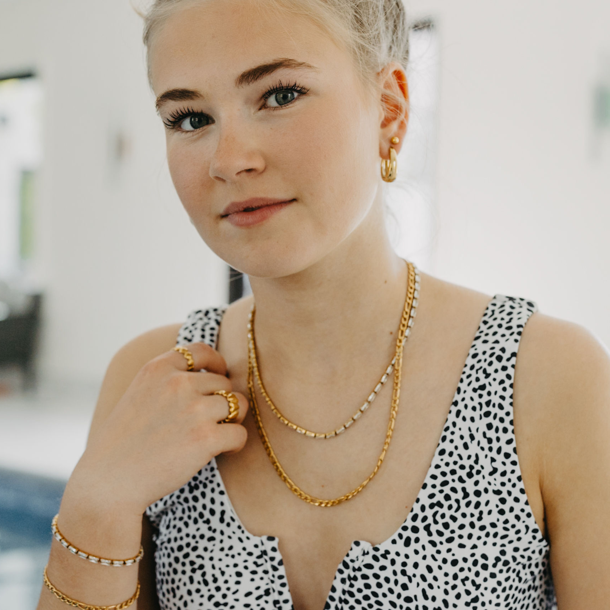"Ariel" 6mm Figaro Chain Necklace