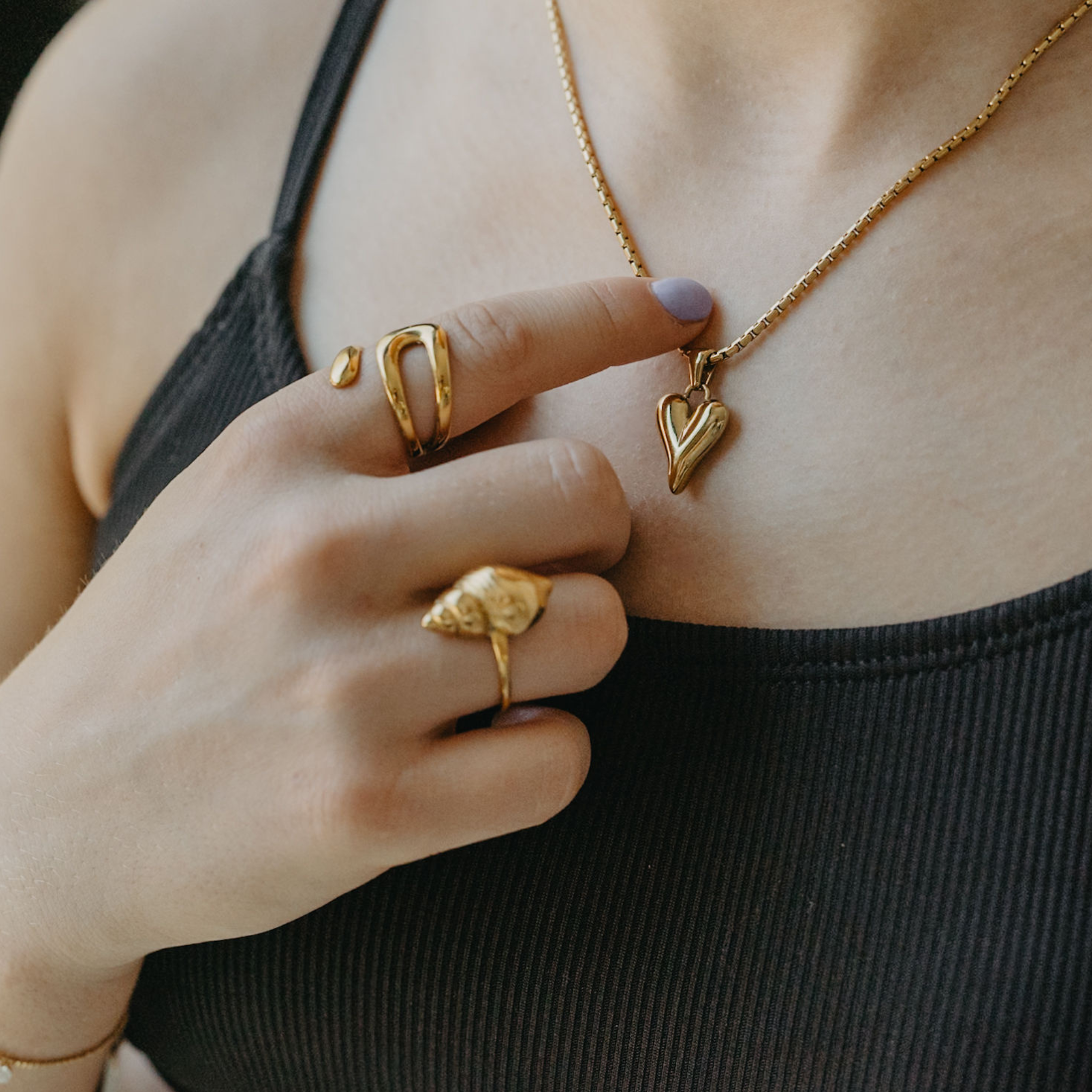 "Fluent Adoration" Heart Pendant Necklace