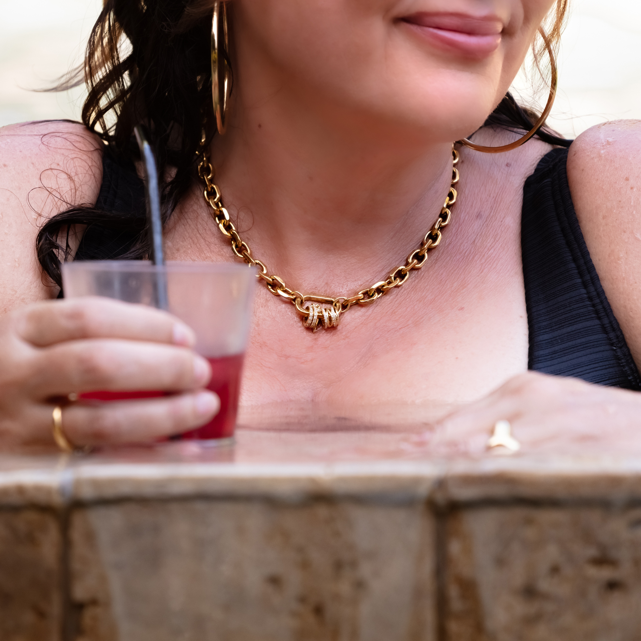 Golden Current Necklace