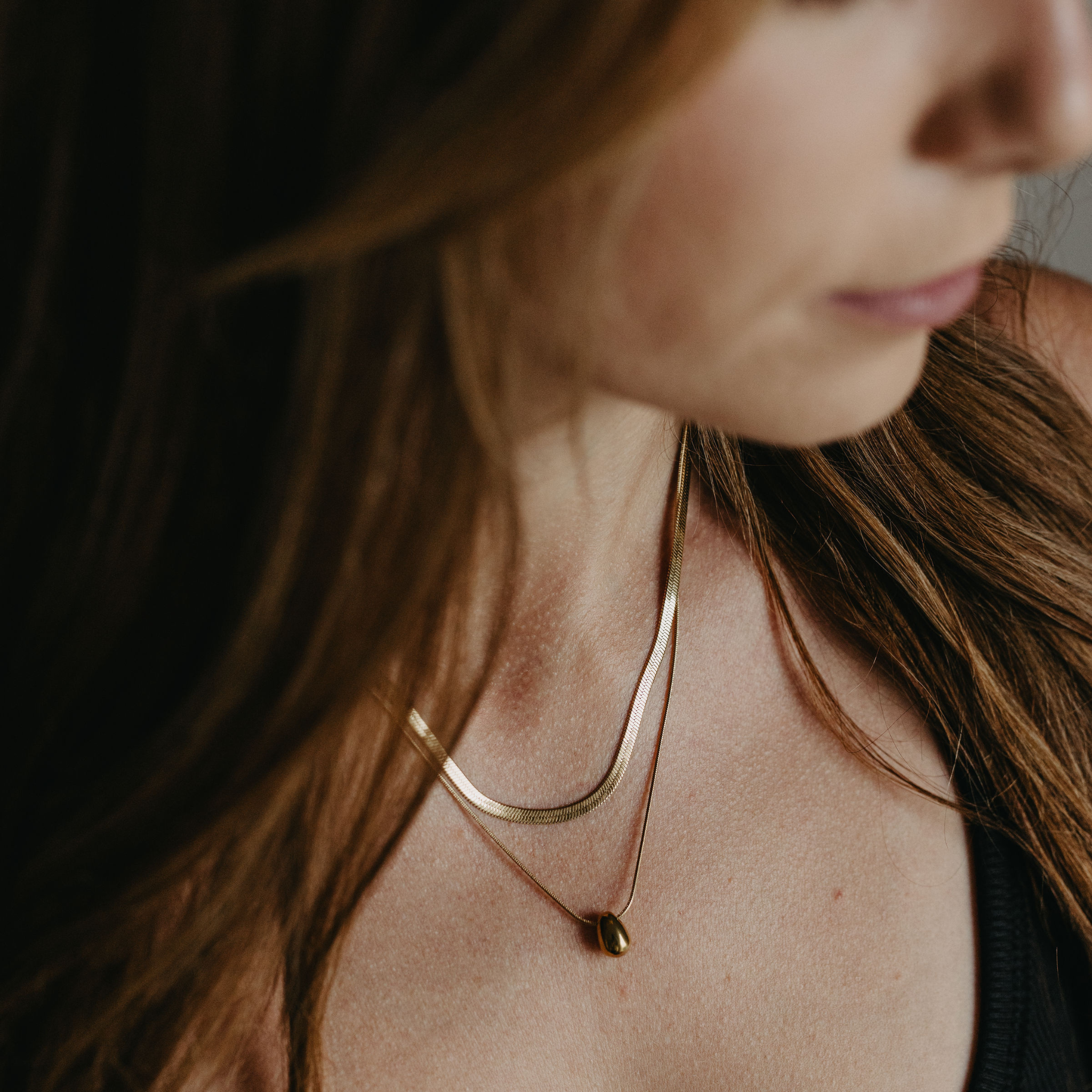 Midnight Mist Double Layer Necklace