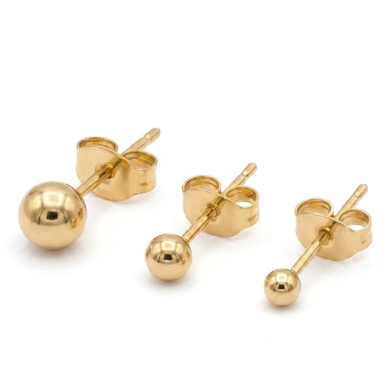 Morning Dew Ball Stud Earrings