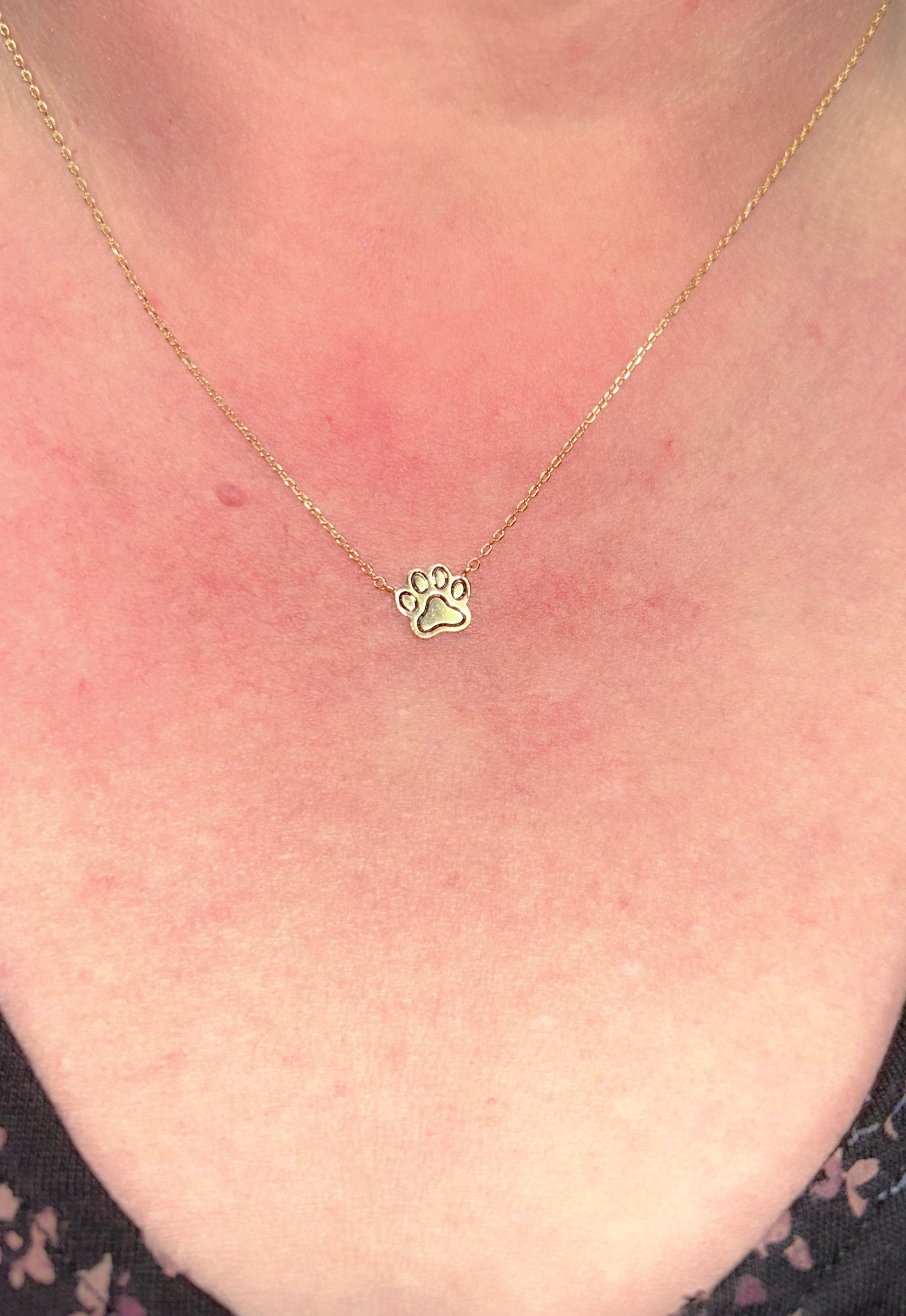 Paw Print Necklace (Paw Print on my Heart)