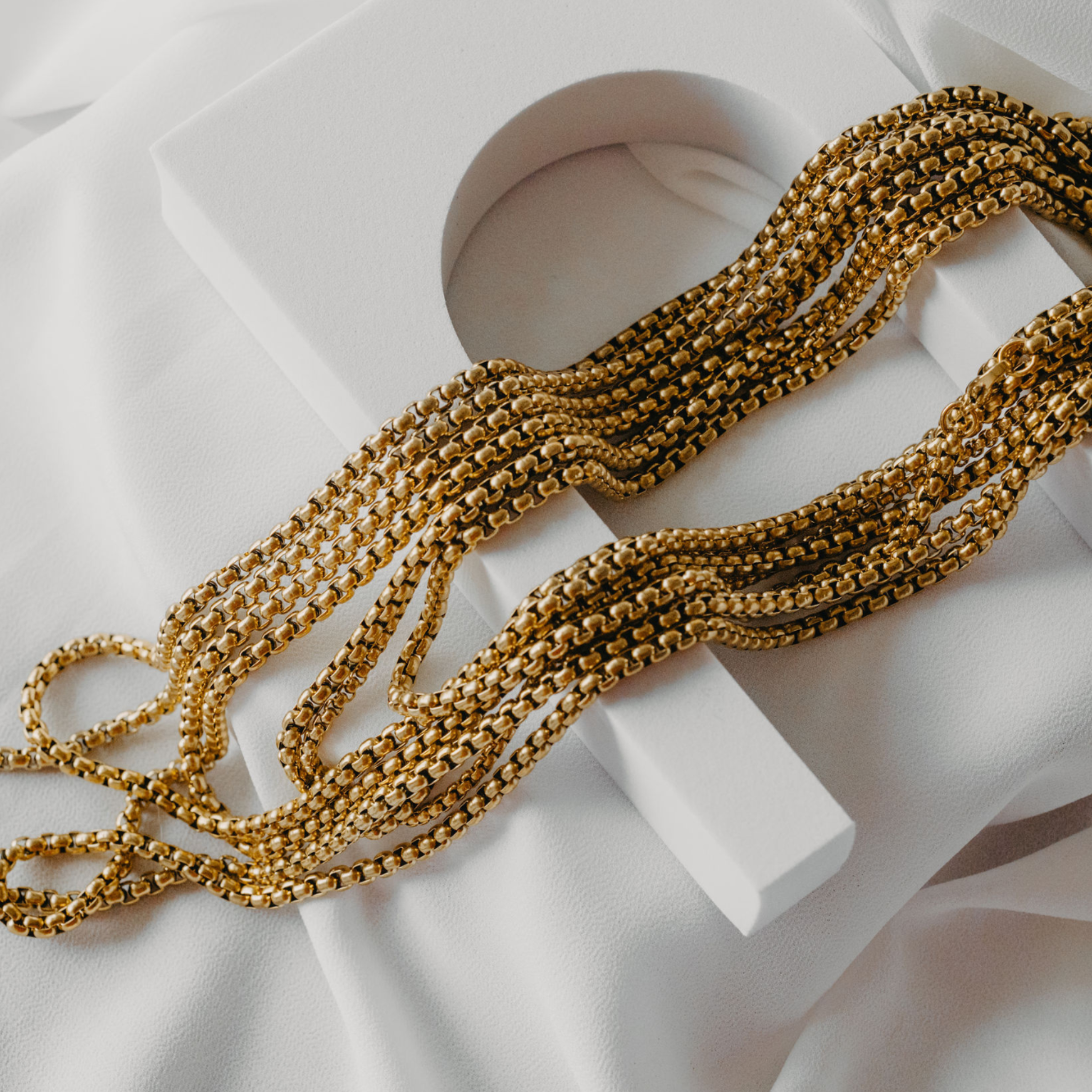 "Reefline"  4mm Rounded Box Chain Necklace