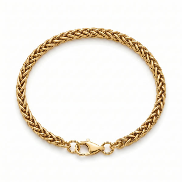 Surfside Bracelet | 18K Gold PVD | Men's Waterproof Wheat Chain Bracelet