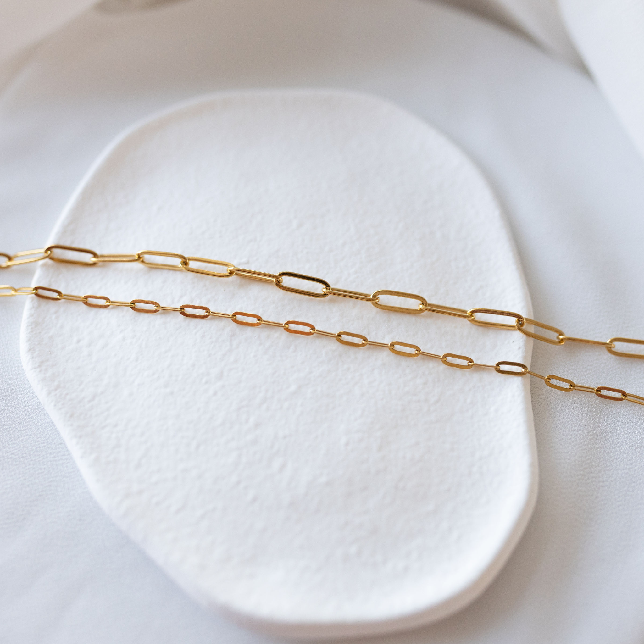 "SandSwept" 6.5mm Paperclip Bracelets