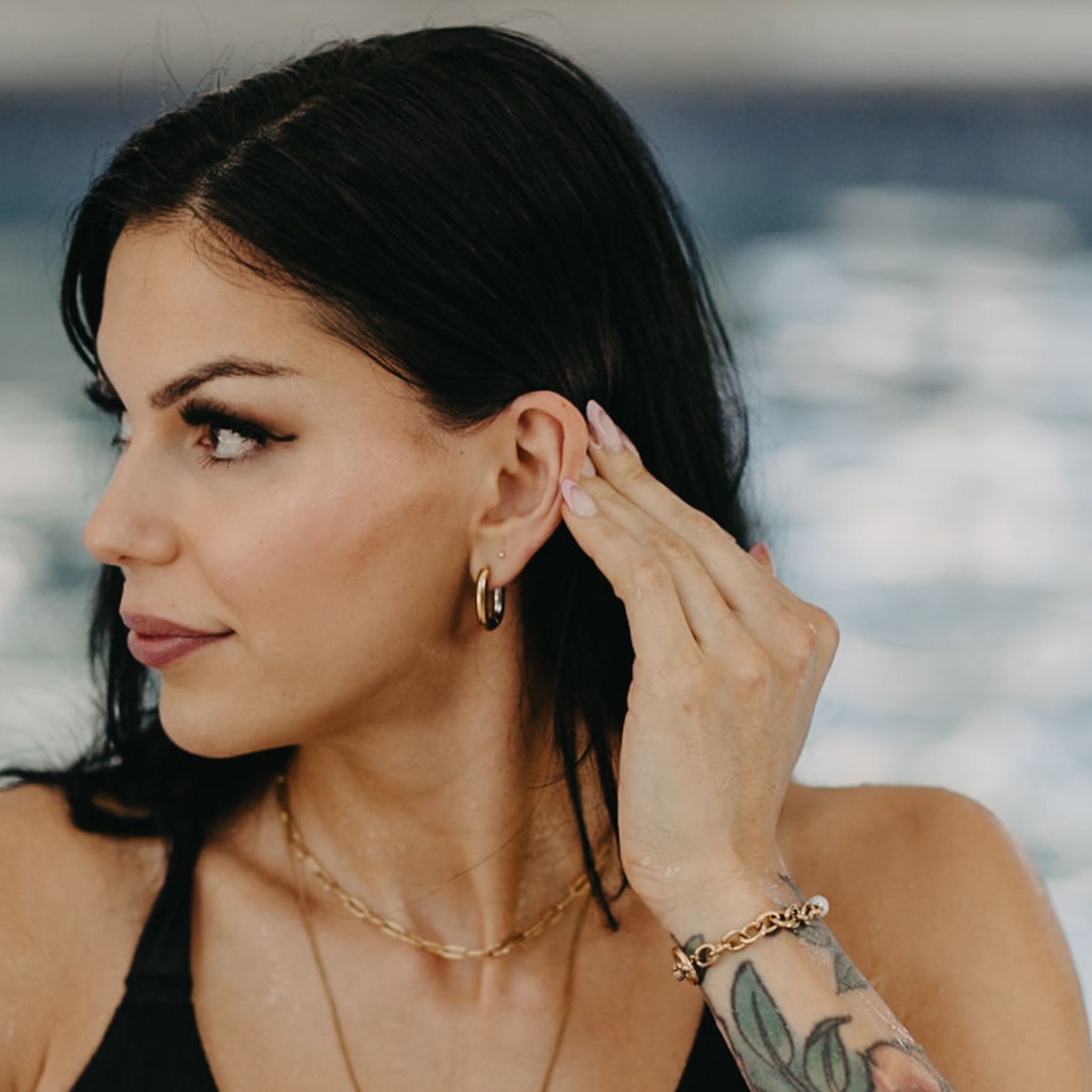 Morning Dew Ball Stud Earrings