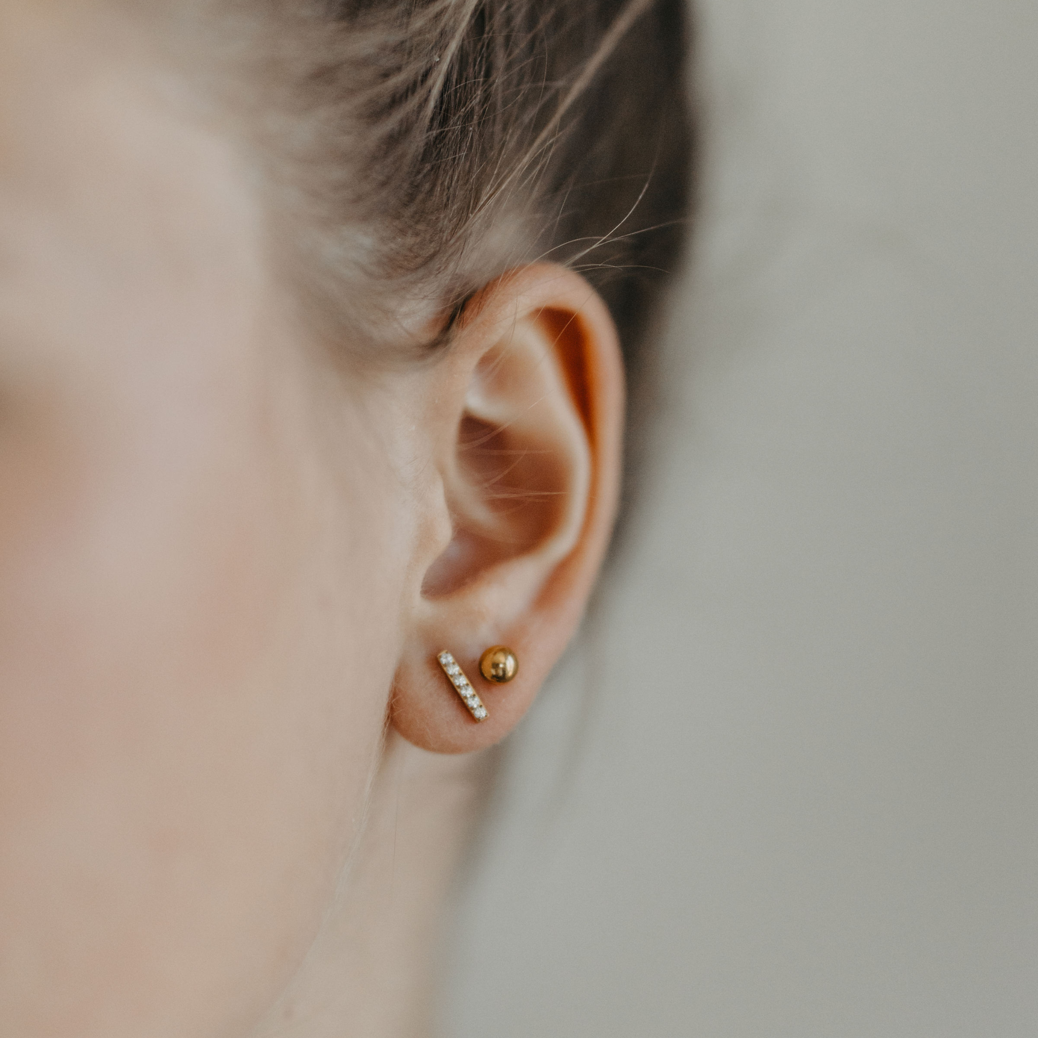 Morning Dew Ball Stud Earrings