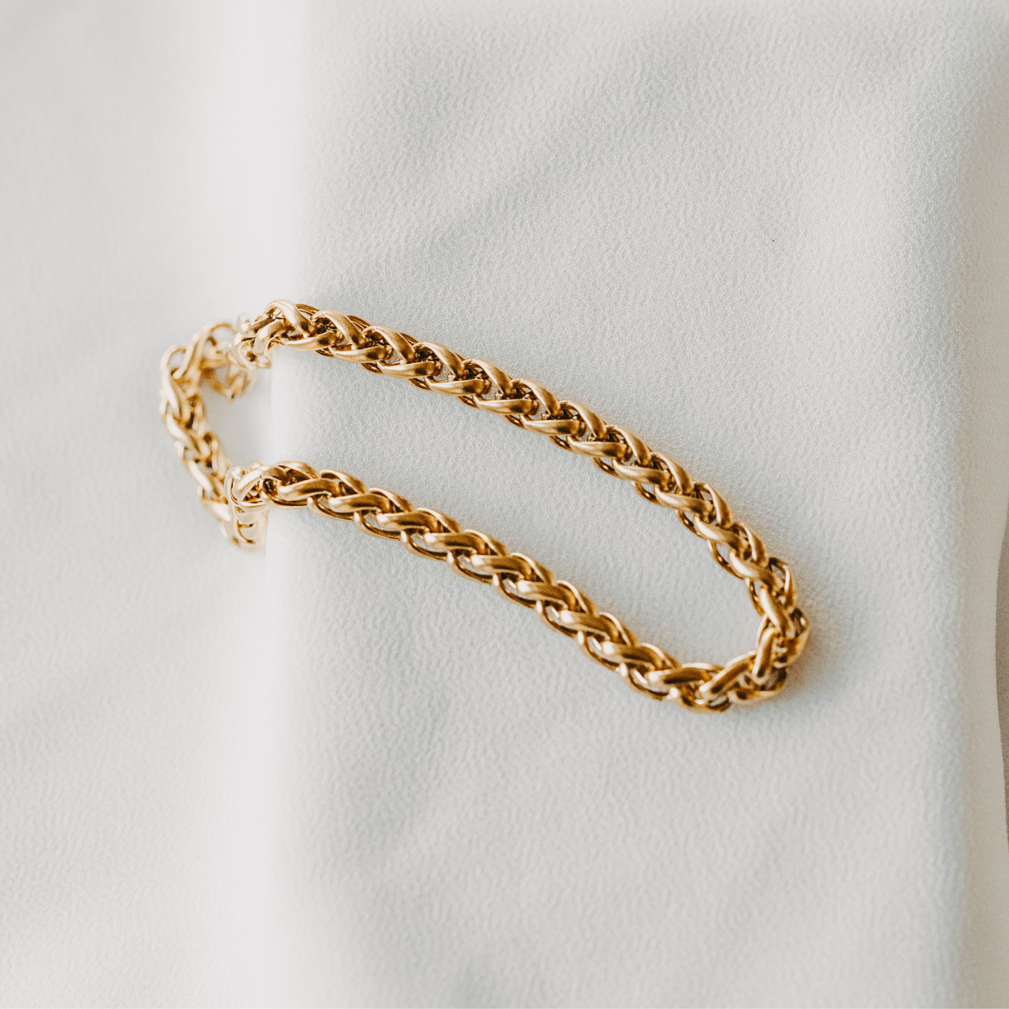 "Surfside" 3mm Wheat Chain Bracelet