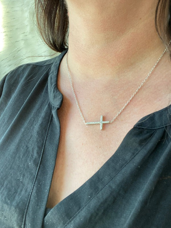 Lying Cross Necklace